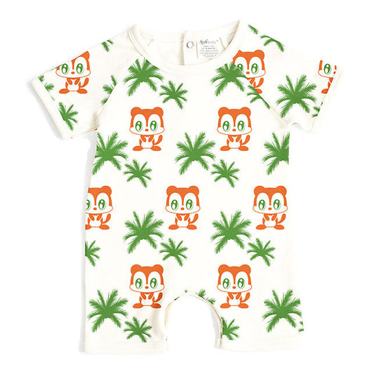 Monkey & Trees - Short Romper - 100% Organic